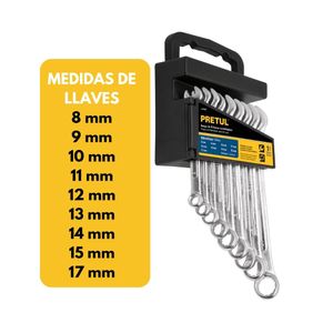 Juego de llaves mixtas combinadas 9 piezas, Pretul