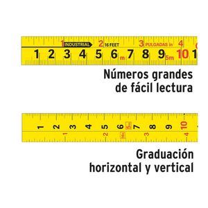 Wincha cinta métrica Gripper 8 metros contra impactos, Truper