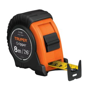Wincha cinta métrica Gripper 8 metros contra impactos, Truper