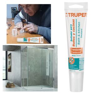 Silicona blanca, sellador de baños y cocinas, 85 g, Truper