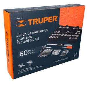 Juego machos y tarrajas saca roscas, 60 piezas Truper