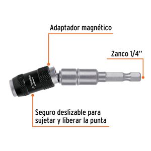 Adaptador magnético articulado 120mm,  para atornilladores, Truper