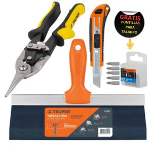 Herramientas para drywall espátula tijera cuchilla otros Truper