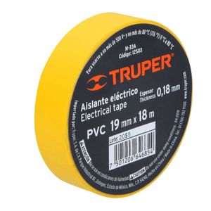 Cinta Aislante amarillo 19mm x 18m Truper Expert