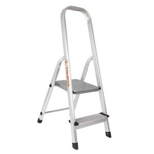 Escalera tubular 2 peldaños, plegable - Truper