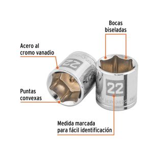 Dado 3/8" x  22mm Truper