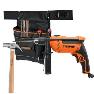 Taladro percutor truper  600W 1/2" + Kit 10 Piezas