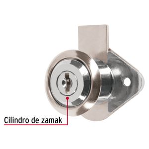 Chapa Cerradura para mueble cromo Hermex