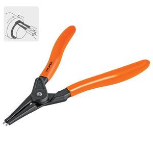 Pinza punta recta 7 para abrir anillos mango de PVC