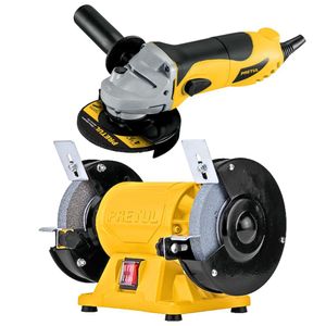 Combo Esmeril amoladora de banco Amoladora angular 700W 220V Pretul