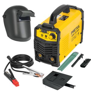 Combo Soldadora inversora 160A  mascara de soldar electrodos Pretul