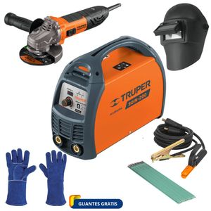 MEGACOMBO MAQUINA SOLDADOR 200A  AMOLADORA ERGOPRO 850W CARETA, GUANTE