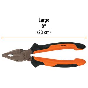 KIT ALICATE UNIVERSAL 8" DIELECTRICO 1000V JUEGO 5 DESARMADORES TRUPER