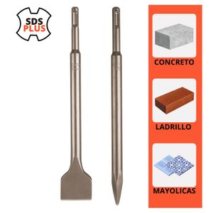 CINCEL PLANO Y PUNTA 1-12 x 10 PARA ROTOMARTILLO SDS PLUS TRUPER