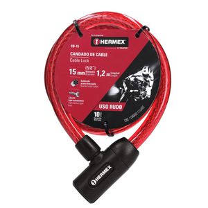 Candado cadena de acero hermex con llave 15mmx1.20m cb-15