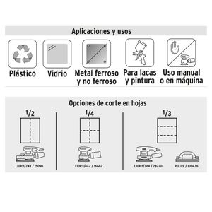 Lija de agua grano 1000 microfina carburo de silicio, Truper