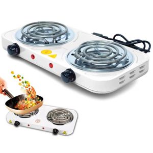 Cocina 1500W Estufa Eléctrica de 2 Hornilla 220V Portátil Espiral