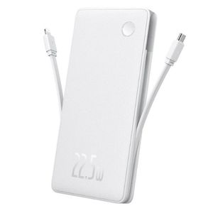 Power Bank BASEUS Airpow Lite de 10000mAh y 22.5W Dual-Cable Moon White
