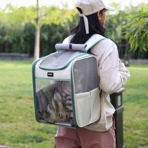 Mochila Transportador para Gatos y Perros - Verde