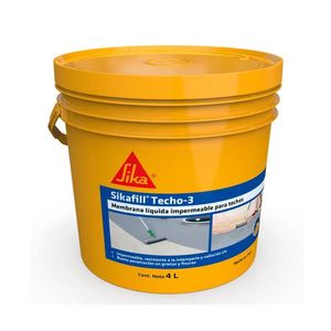 Impermeabilizante para Techos SikaFill Techo-3 Fibra Gris Balde x 4 L