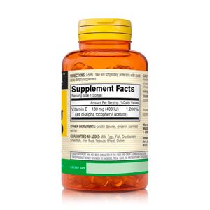 Vitamina E - 400 Iu 100 - Cuidado De La Piel - Cápsulas - Mason Natural