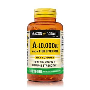Vitamina A 10,000 Ui - Visión E Inmunidad (100 Softgels) - Mason Natural