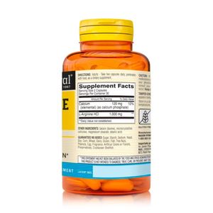 L-arginina 500mg - Crecimiento Muscular - 60 Cápsulas - Mason Natural