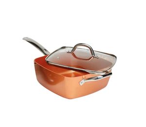 Sarten Copper Brikenia Cobre Titanio Antiadherente 24 cm Dorado Original