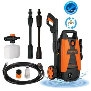Combo Hidrolavadora Truper 1500 PSI, manguera de 10m pistola de riego