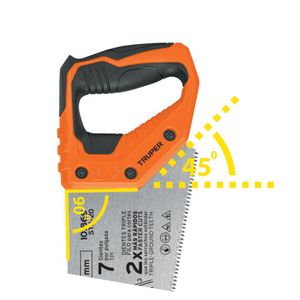 Serrucho carpintero rapid 20Pulg escuadra 90° y 45° confort grip truper