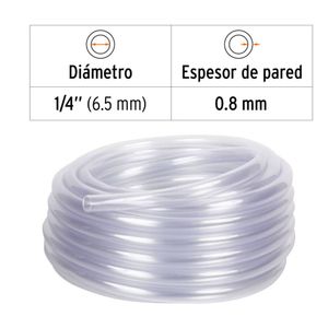 Manguera de nivel 10m transparente 1-4P Truper
