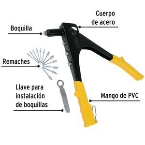 Remachadora profesional10" con 60 remaches, Pretul
