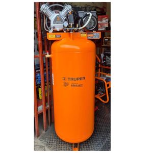 Compresora de aire 240L lubricada de banda vertical Truper