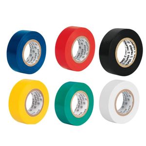 Kit cinta aislante 6 colores, 19mm x 9m