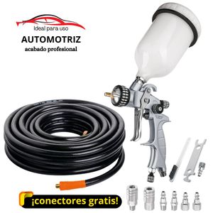 kit Pistola de aire para pintar  AUTOMOTRIZ, profesional, manguera 10m