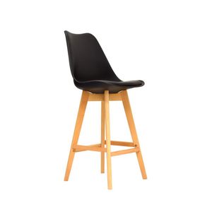 Silla Para Bar Fija Ema Color Negro Ofideas