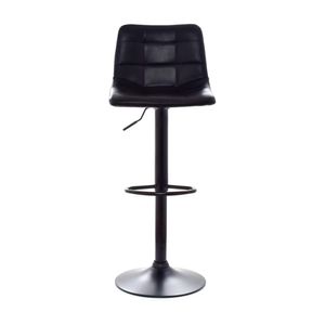 Silla Para Bar Regulable En Altura Jack Cuero Negro Ofideas