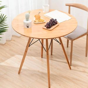 Mesa de Comedor Circular Eames 80 Cm Mdf Color Haya Ofideas