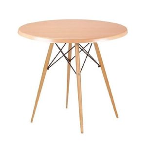 Mesa de Comedor Circular Eames 80 Cm Mdf Color Haya Ofideas