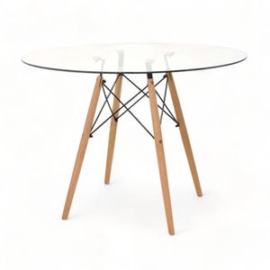 Mesa De Comedor Eames Vidrio 4 Personas Ofideas