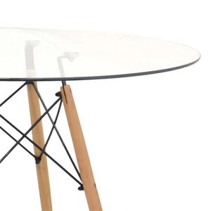 Mesa De Comedor Eames Vidrio 4 Personas Ofideas