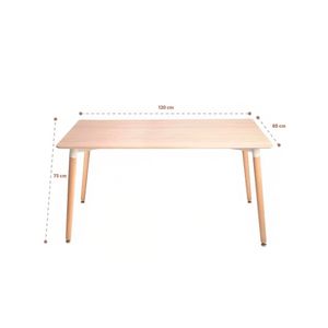 Mesa de Comedor Luigi 120x80 Madera 4 Personas Color Haya Ofideas