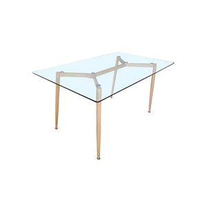 Mesa de Comedor Luigi 120x80 Vidrio 4 Personas Transparente Ofideas