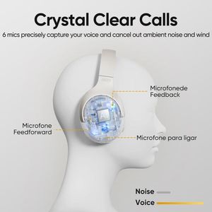 Audífono Inalámbrico QCY H3 Anc Bluetooth Blaco Hi-res 60h