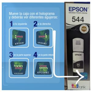 Kit Tinta Epson T544 Cyan Magenta Amarillo Negro Original