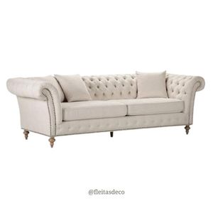 Sofa Capitoneado Harvey 3 Cuerpos