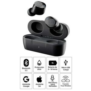 Audifono Bluetooth Skullcandy Jib True Wireless 5.0 Negro + Mochila