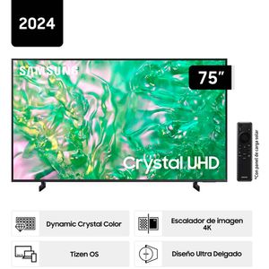 Televisor SAMSUNG CRYSTAL UHD 75" UHD 4K Smart TV UN75DU8000GXPE
