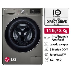 Lavaseca LG WD14PVC4S6C 14/8Kg Plateado