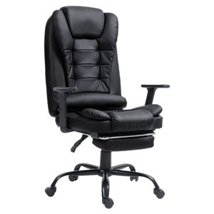 Silla Ergonomica de Oficina Gerencial con Base de Acero Roma Komsum Negro